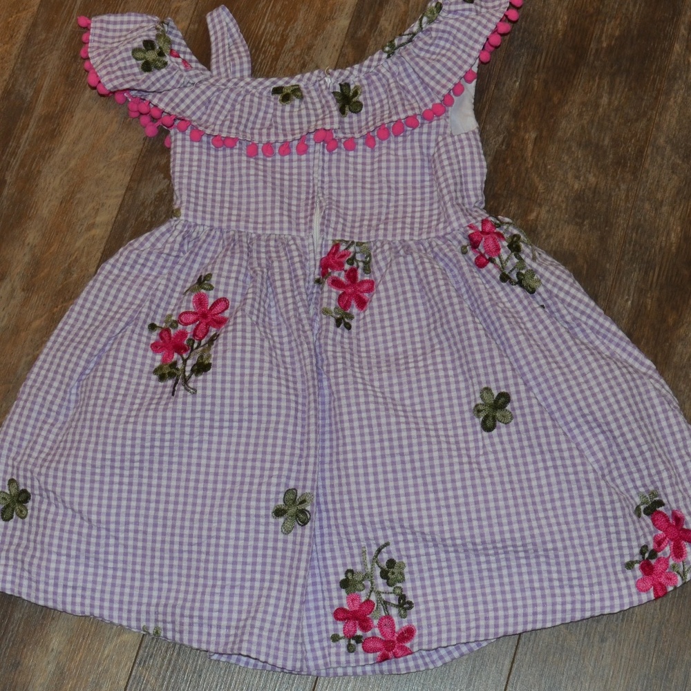 Rare Editions - Purple and White Checker Dress - Picture 5 of 7